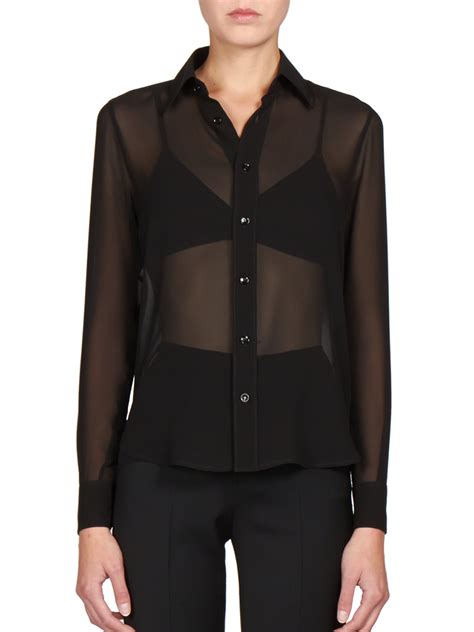 ysl sheer blouse|YSL women's shirts.